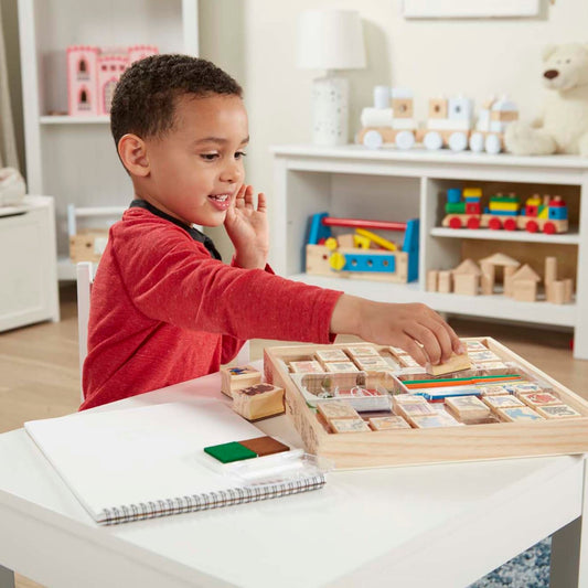 Deluxe Wooden Stamp Set - Animals