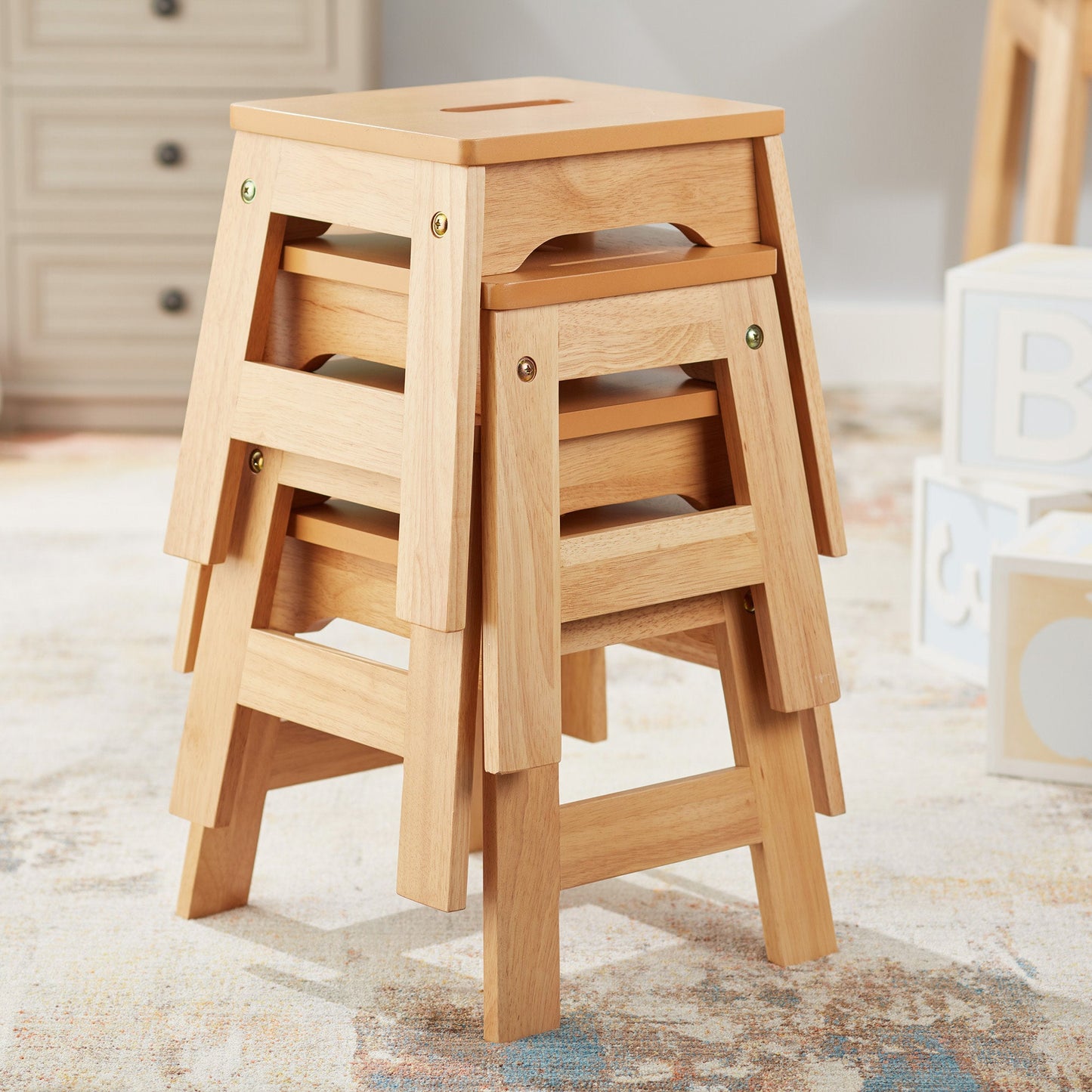 Wooden Stools – Set of 4