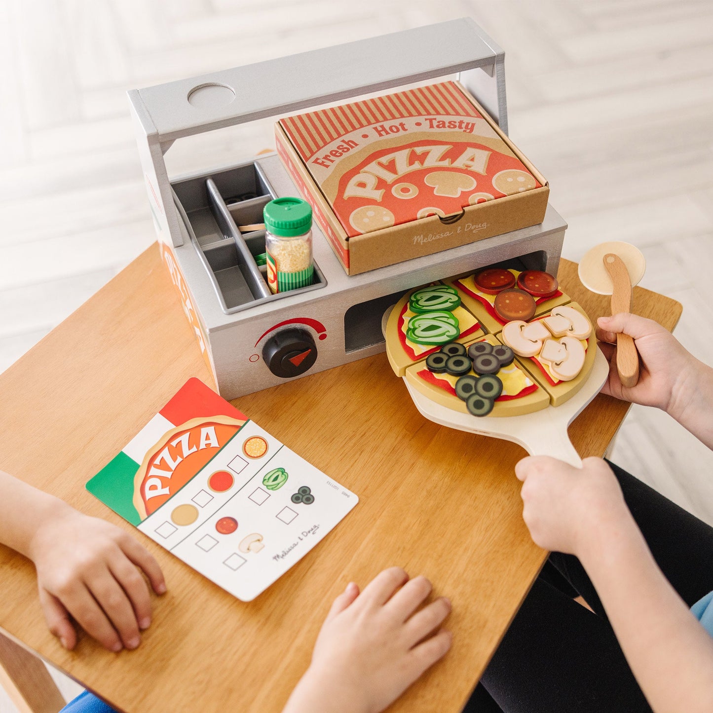 Top & Bake Pizza Counter - Wooden Play Food