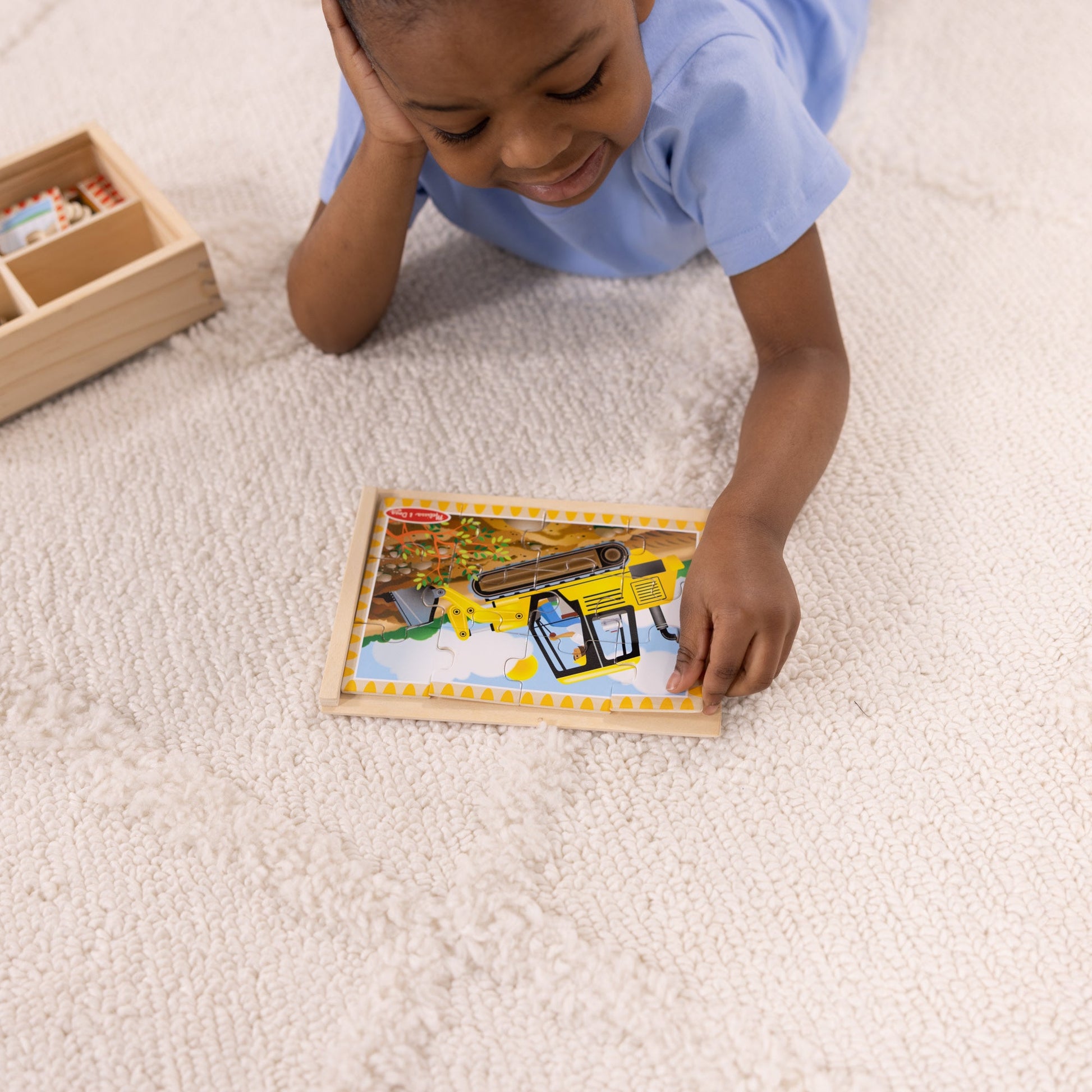Wooden Jigsaw Puzzles in a Box - Construction