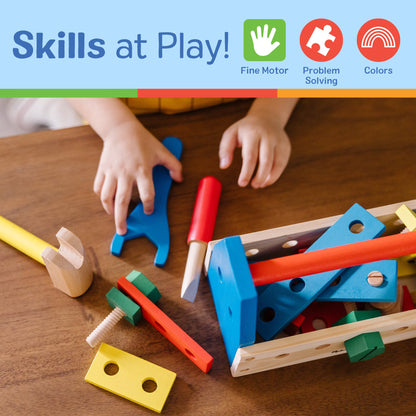 Wooden Take-Along Tool Kit