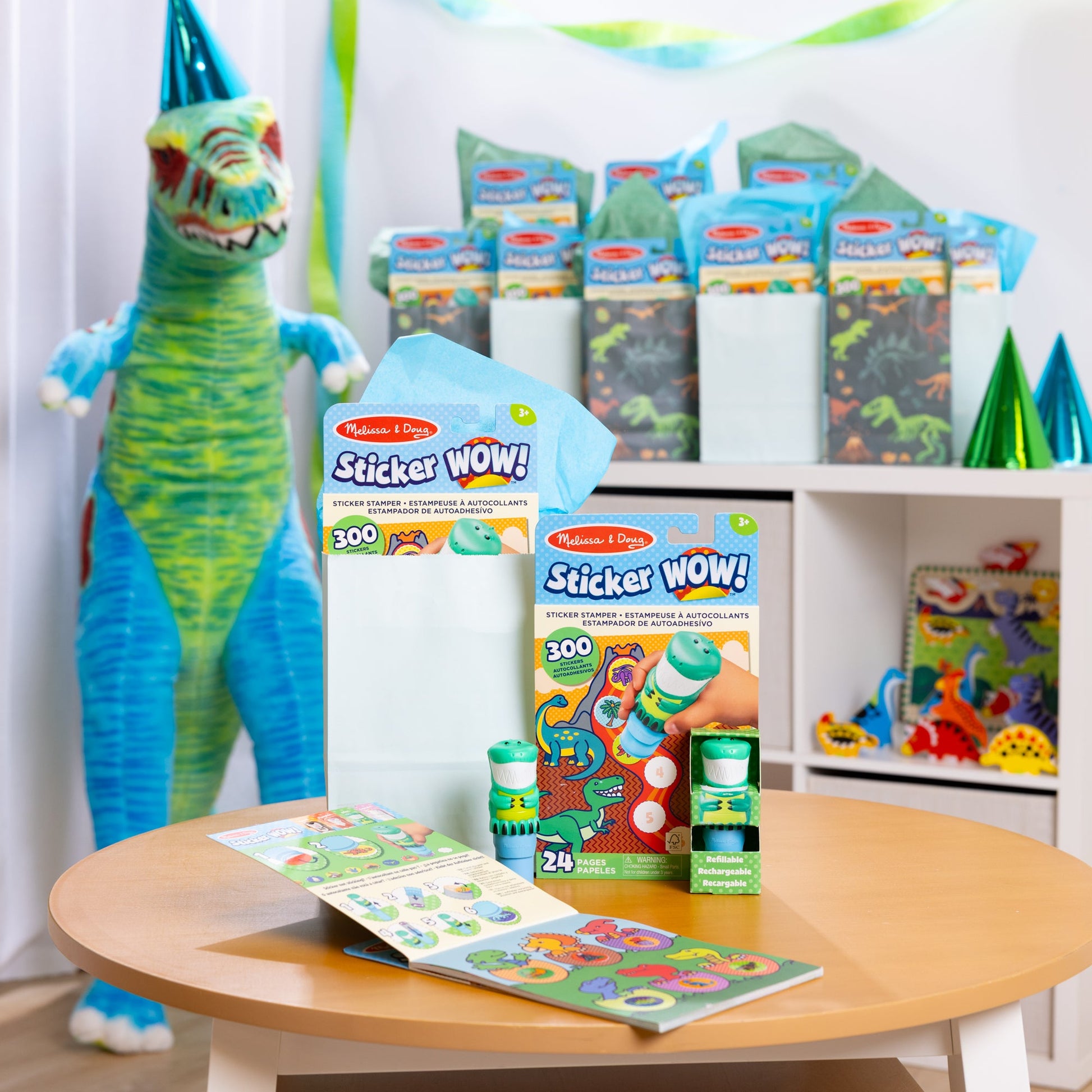 Sticker WOW!® Activity Pad & Sticker Stamper 12-PACK  - Dinosaur