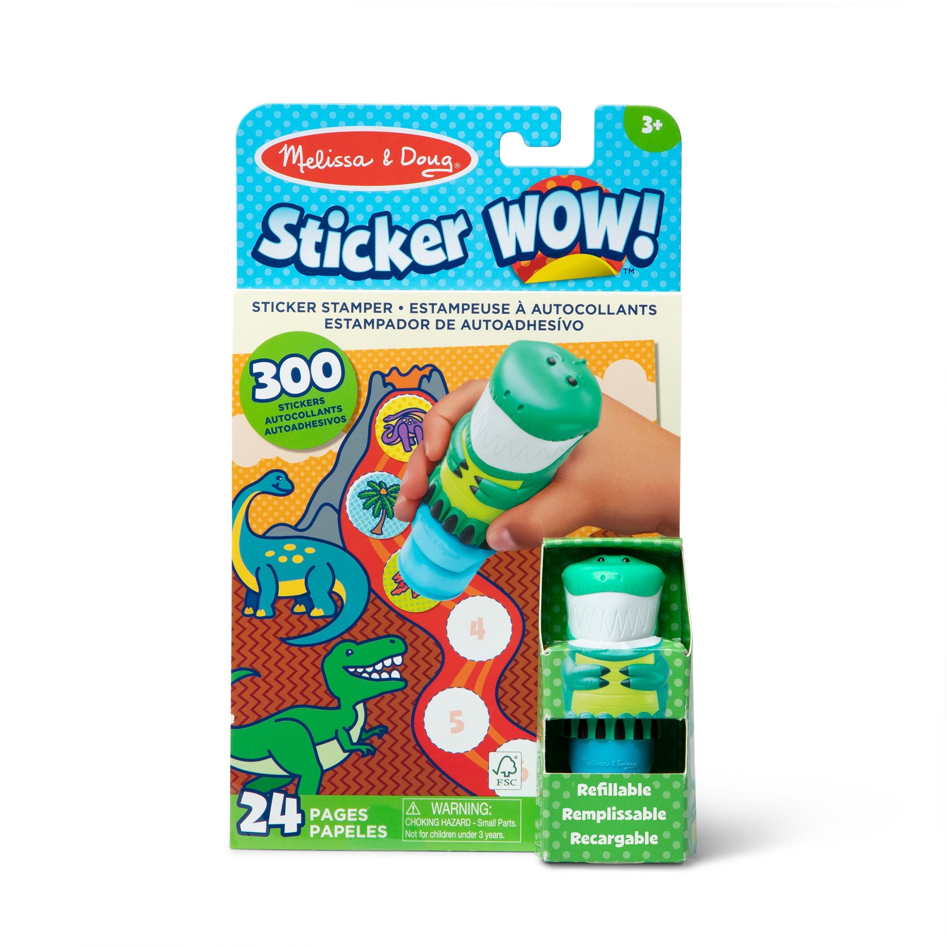 Sticker WOW!® Activity Pad & Sticker Stamper 12-PACK  - Dinosaur