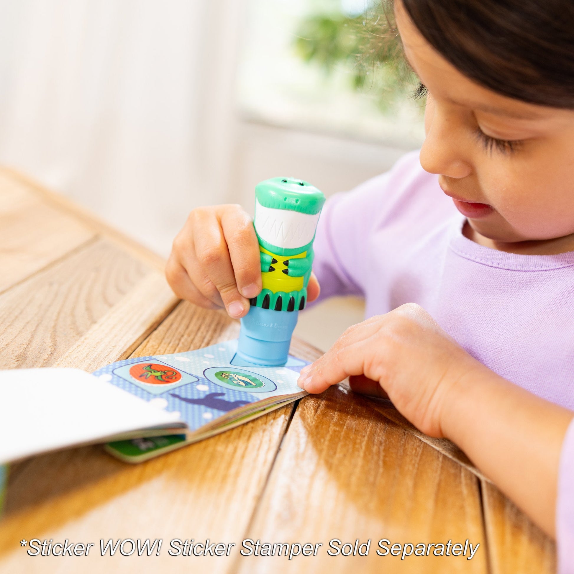 Sticker WOW!® Mini Activity Pad & Refill Stickers - Dinosaur (200+ Stickers, Stamper Not Included)