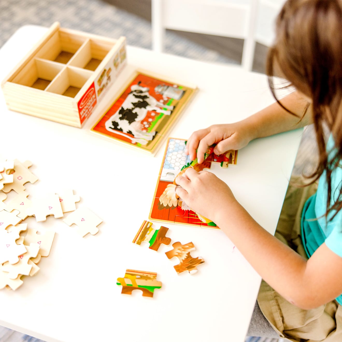 Farm Animals Jigsaw Puzzles in a Box