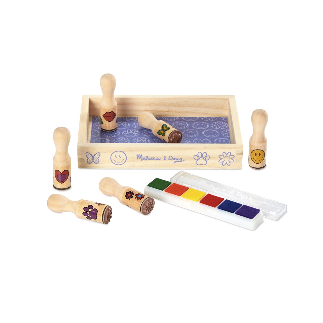 Wooden Stamp Set - Happy Handles