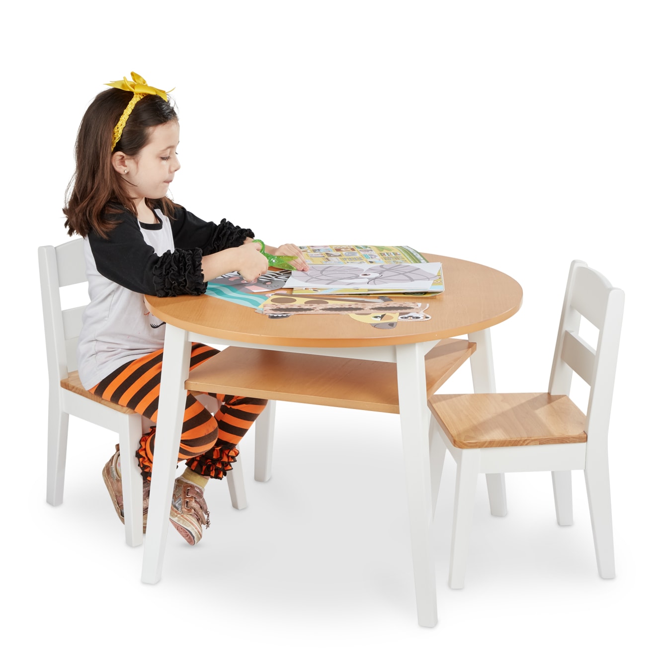 Wooden Round Table & Chairs Set